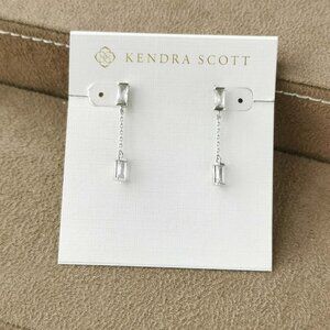 Kendra Scott Juliette Earrings, Silver White Crystal